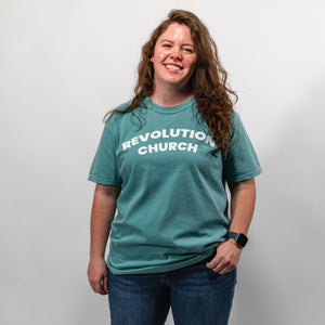 Revolution Church T-Shirt / Seafoam