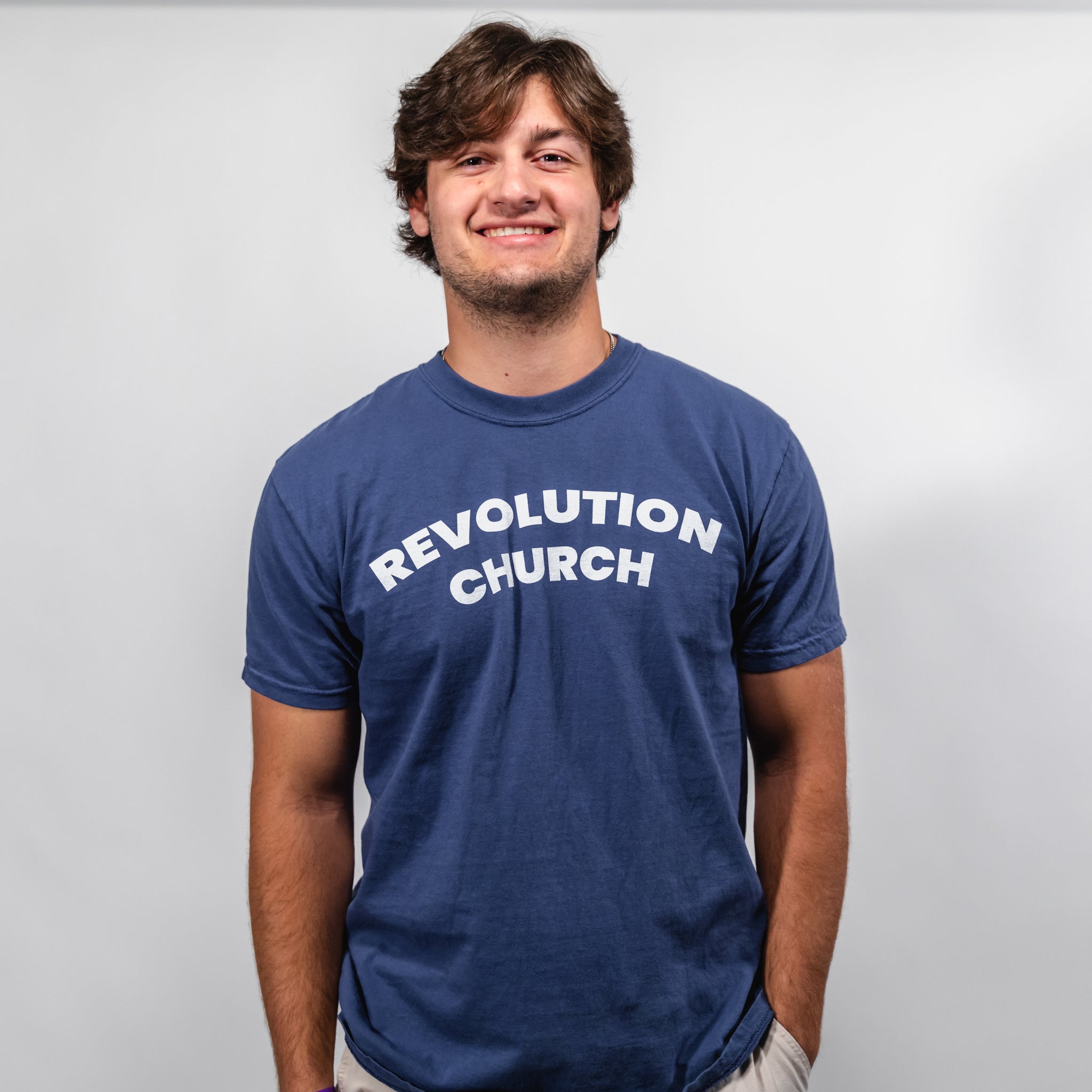 Revolution Church T-Shirt / China Blue