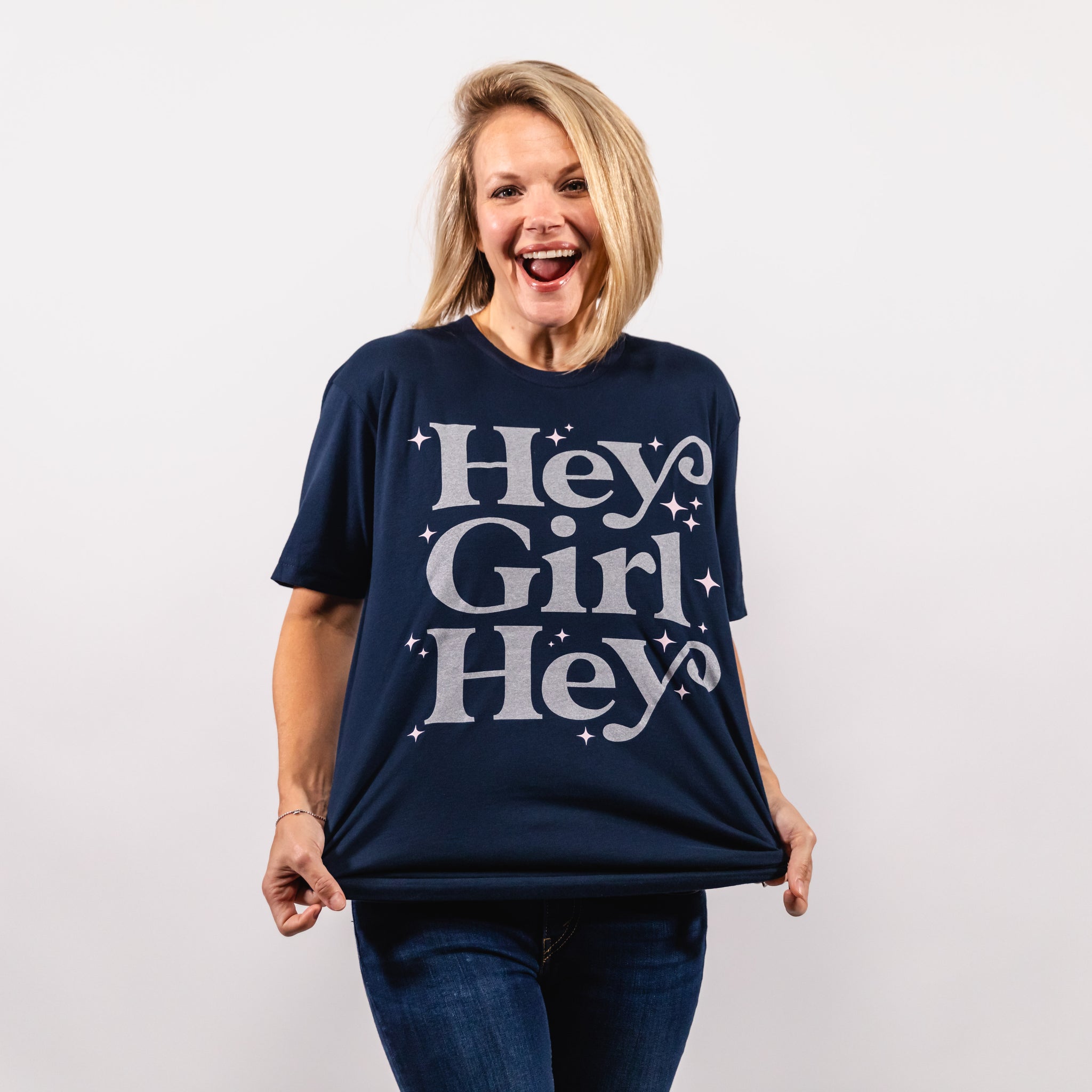 Hey Girl Hey T-Shirt | Navy