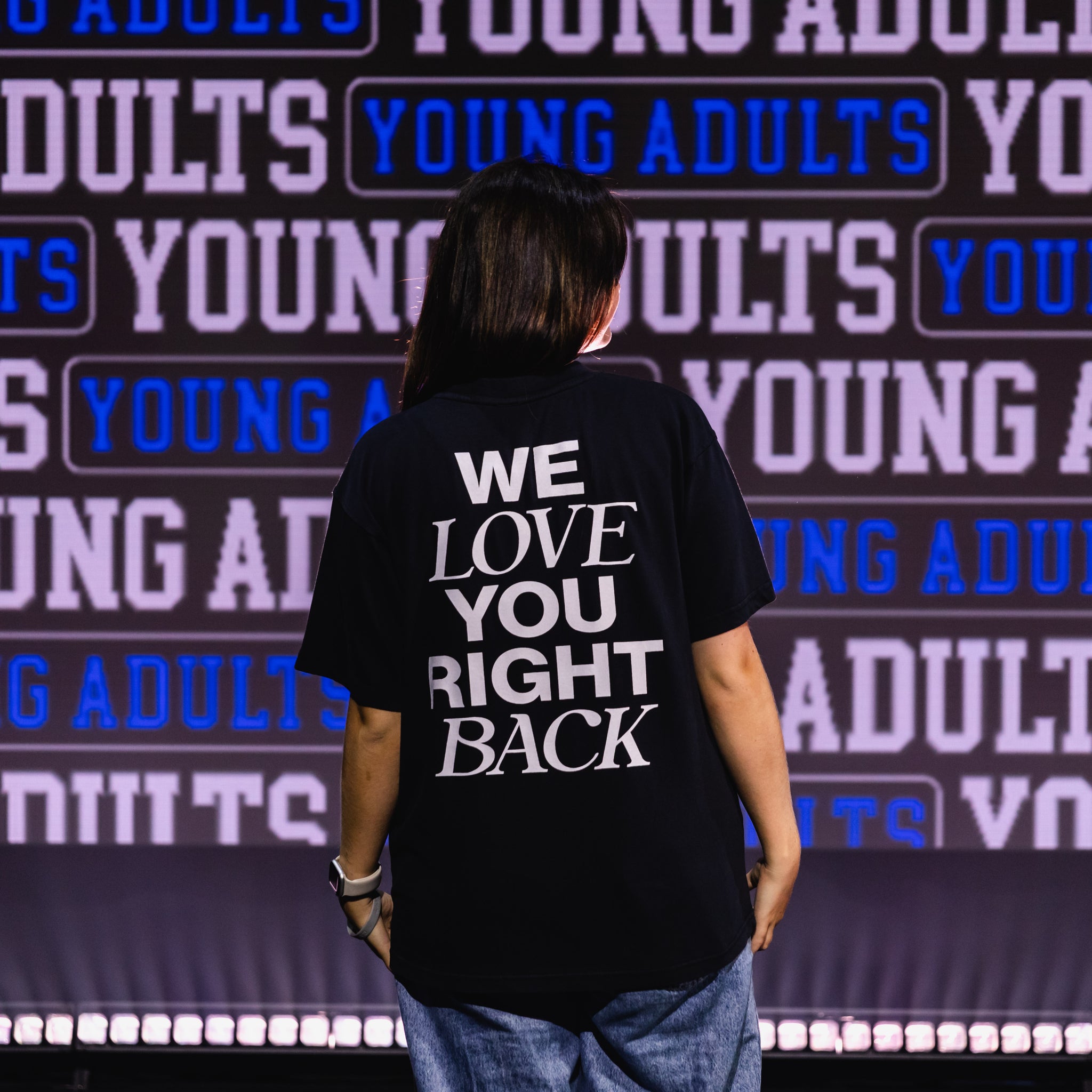 Young Adults Thank You For Loving Us First T-Shirt | Black