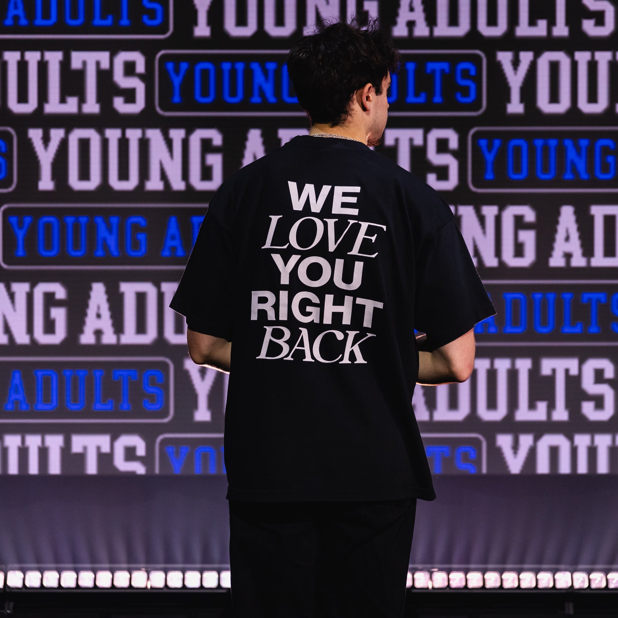 Young Adults Thank You For Loving Us First T-Shirt | Black