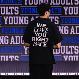 Young Adults Thank You For Loving Us First T-Shirt | Black